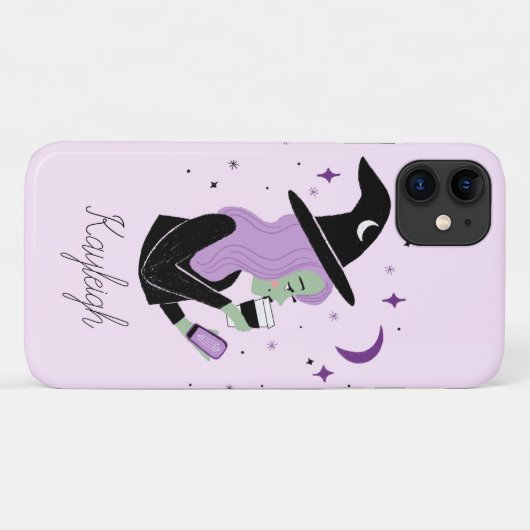 Aangepaste naam Basic Witch Case-Mate iPhone Case (Achterkant (horizontaal))