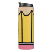 Aangepaste Naam Basisschool Leraar Gift Pencil Thermosbeker (Geroteerd rechts)