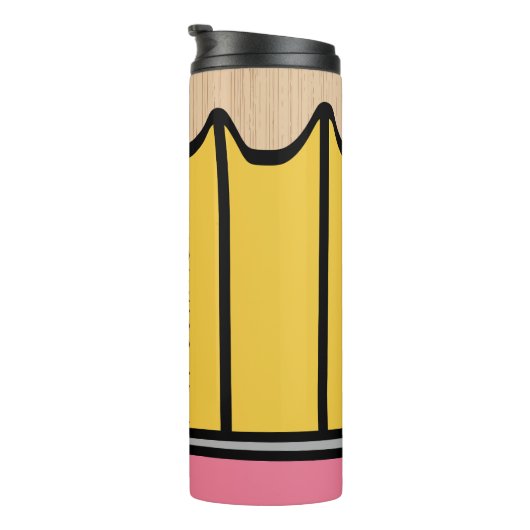 Aangepaste Naam Basisschool Leraar Gift Pencil Thermosbeker (Geroteerd rechts)