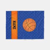 Aangepaste naam basketbal blauwe crisishaard kruis fleece deken (Voorkant (Horizontaal))