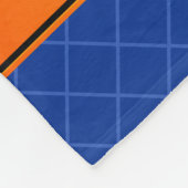 Aangepaste naam basketbal blauwe crisishaard kruis fleece deken (Hoek)