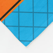 Aangepaste naam basketbal blauwe crisishaard kruis fleece deken (Hoek)