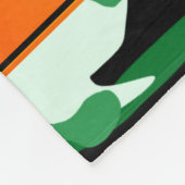 Aangepaste naam basketbal groene camouflage fleece deken (Hoek)