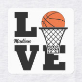 Aangepaste naam basketbal liefde labels (Design 2)