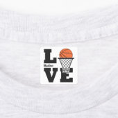 Aangepaste naam basketbal liefde labels (Aangebracht)
