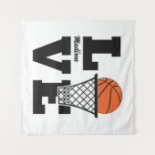 Aangepaste naam basketbal liefde wandkleed (Voorkant (horizontaal))