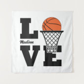 Aangepaste naam basketbal liefde wandkleed (Voorkant)