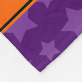 Aangepaste naam basketbal paarse sterren fleece deken (Hoek)