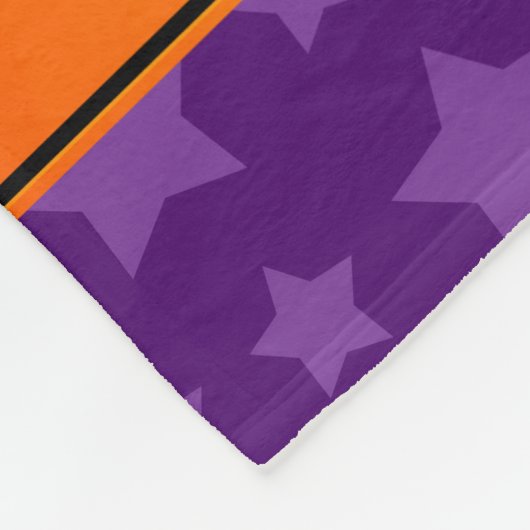 Aangepaste naam basketbal paarse sterren fleece deken (Hoek)