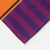 Aangepaste naam basketbal paarse strepen fleece deken (Hoek)