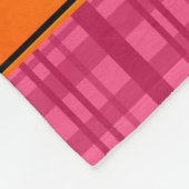 Aangepaste naam basketbal roze plaid fleece deken (Hoek)