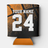 Aangepaste naam basketbal sport jersey nummer blikjeskoeler (Achterkant)