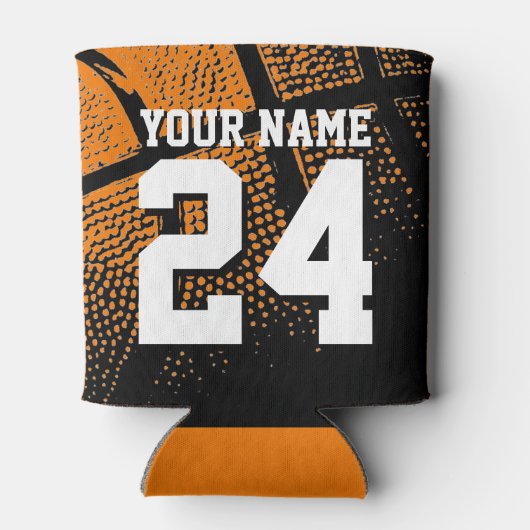 Aangepaste naam basketbal sport jersey nummer blikjeskoeler (Achterkant)