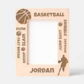 Aangepaste naam Basketbal Termen Gegraveerde Lijstjes (Voorkant)
