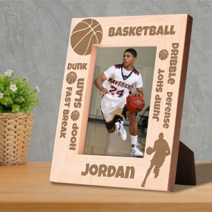 Aangepaste naam Basketbal Termen Gegraveerde Lijstjes