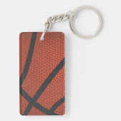 Aangepaste naam basketbal verjaardag grote grunge  sleutelhanger (achterkant)