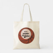 Aangepaste naam basketbal verjaardag grote grunge tote bag (Achterkant)