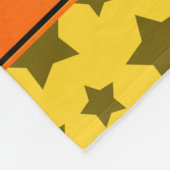 Aangepaste naam basketbalgele sterren fleece deken (Hoek)