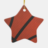 Aangepaste naam Basketball Birthday Large Grunge B Keramisch Ornament (Achterkant)