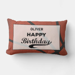 Aangepaste naam Basketball Birthday Large Grunge B Kussen
