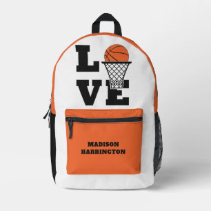 Aangepaste naam Basketball Love Bedrukte Rugzak