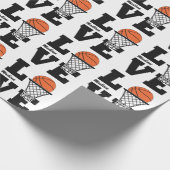 Aangepaste naam Basketball Love Cadeaupapier (Hoek)