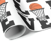 Aangepaste naam Basketball Love Cadeaupapier (Rol Hoek)