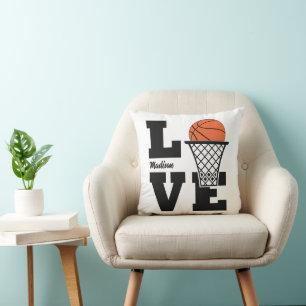 Aangepaste naam Basketball Love Kussen