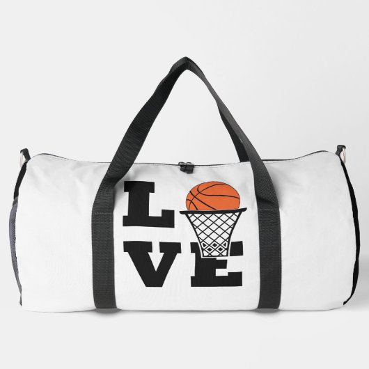 Aangepaste naam Basketball Love Plunjezak (Achterkant)
