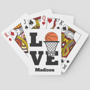 Aangepaste naam Basketball Love Pokerkaarten