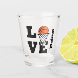 Aangepaste naam Basketball Love Shot Glas