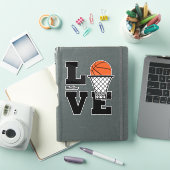 Aangepaste naam Basketball Love Sticker (iPad Cover)