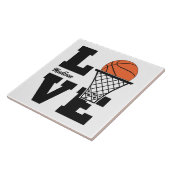 Aangepaste naam Basketball Love Tegeltje (Zijkant)