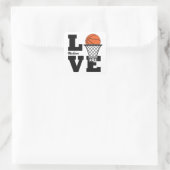 Aangepaste naam Basketball Love Vierkante Sticker (Tas)