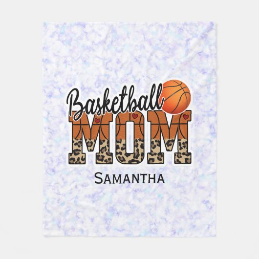Aangepaste naam Basketball Ma | MOEDERDAG Fleece Deken (Voorkant)