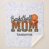 Aangepaste naam Basketball Ma | MOEDERDAG Sherpa Deken (Voorkant)