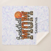 Aangepaste naam Basketball Ma | MOEDERDAG Sherpa Deken (Voorkant (horizontaal))