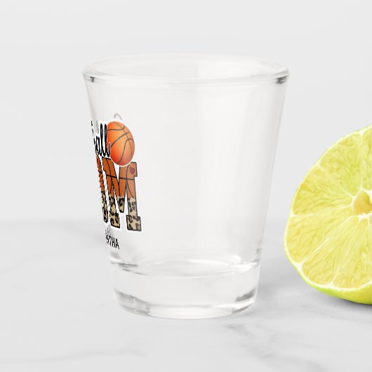 Aangepaste naam Basketball Ma | MOEDERDAG Shot Glas (Rechts)