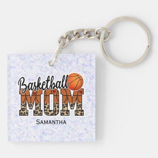 Aangepaste naam Basketball Ma | MOEDERDAG SLEUTELH Sleutelhanger (Achterkant)