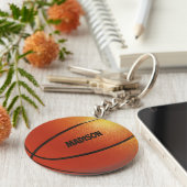 Aangepaste naam Basketball-sleutelketen Sleutelhanger (Zijkant)