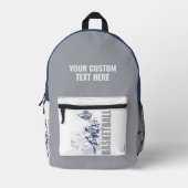 Aangepaste naam basketbalspeler bedrukte rugzak (Voorkant)