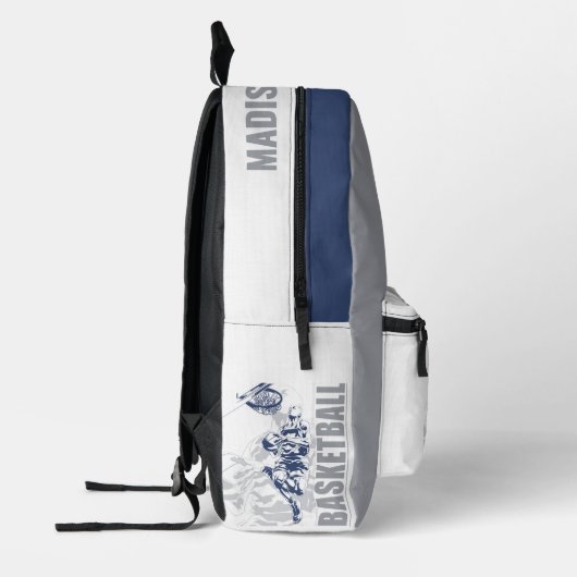 Aangepaste naam basketbalspeler bedrukte rugzak (Links)