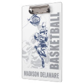 Aangepaste naam basketbalspeler klembord (Links)