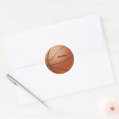 Aangepaste naam basketbalstickers ronde sticker (Envelop)