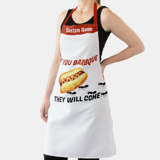 Aangepaste naam BBQ Schort Als u BBQ ze zullen kom (Insitu)