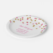 Aangepaste naam: BBT Mitzvah Borden Roze Gold Conf Papieren Bordje (Gekanteld)