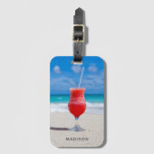 Aangepaste naam: Beach Coctail Bagagelabel (Voorkant (verticaal))