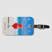 Aangepaste naam: Beach Coctail Bagagelabel (Voorkant (horizontaal))