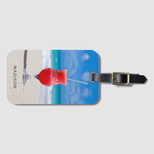 Aangepaste naam: Beach Coctail Bagagelabel (Voorkant (horizontaal))