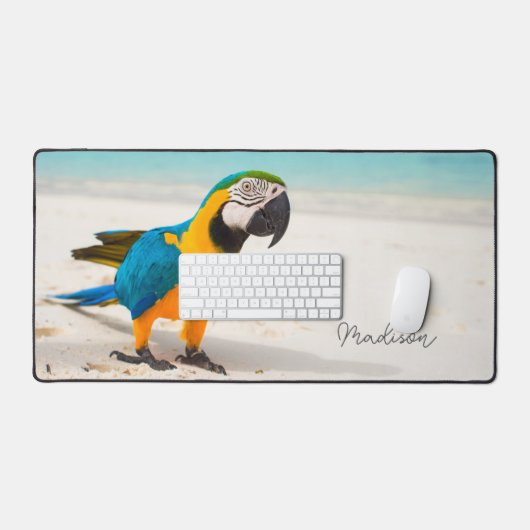 Aangepaste naam Beach Parrot Bureaumat (Keyboard & Muis)
